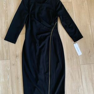 Calvin Klein Black Dress with Gold Accent